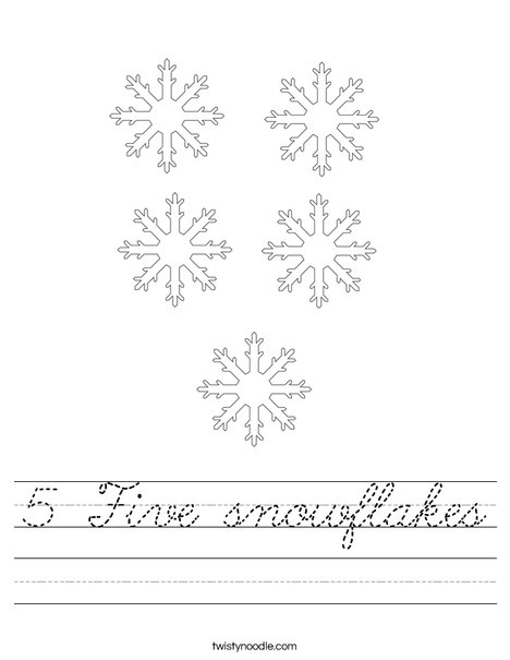 How many snowflakes? Worksheet