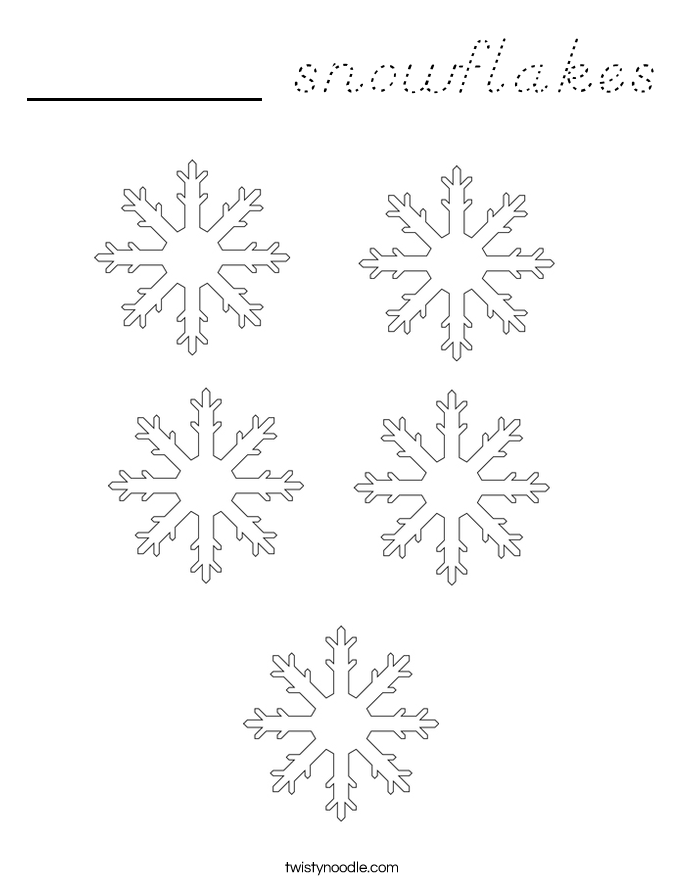 ______ snowflakes Coloring Page