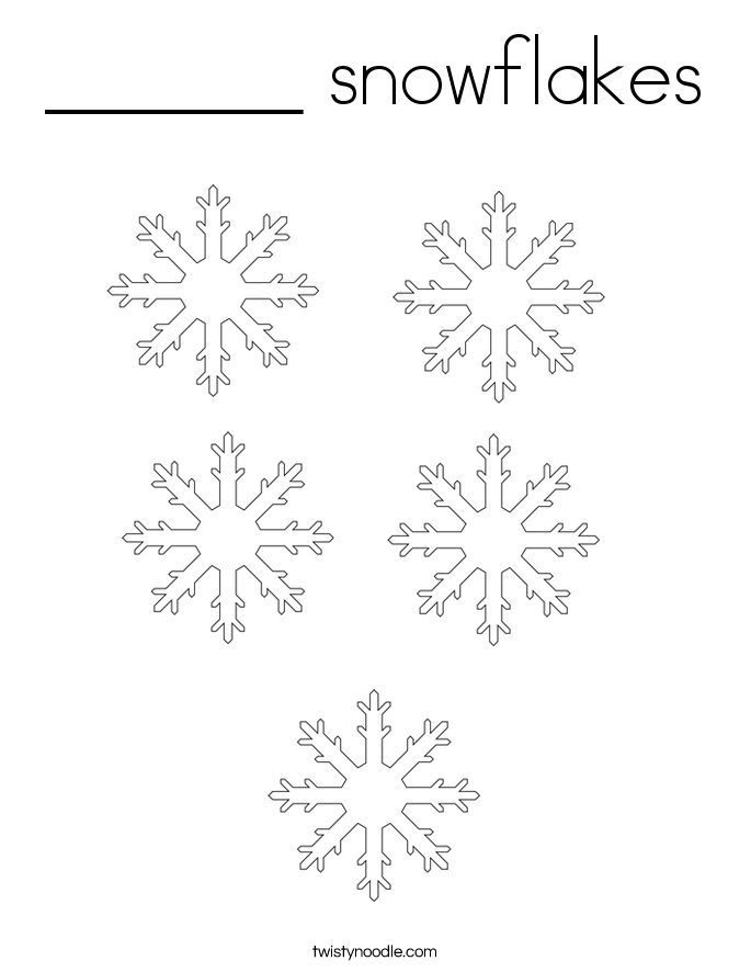 snowflakes Coloring Page - Twisty Noodle