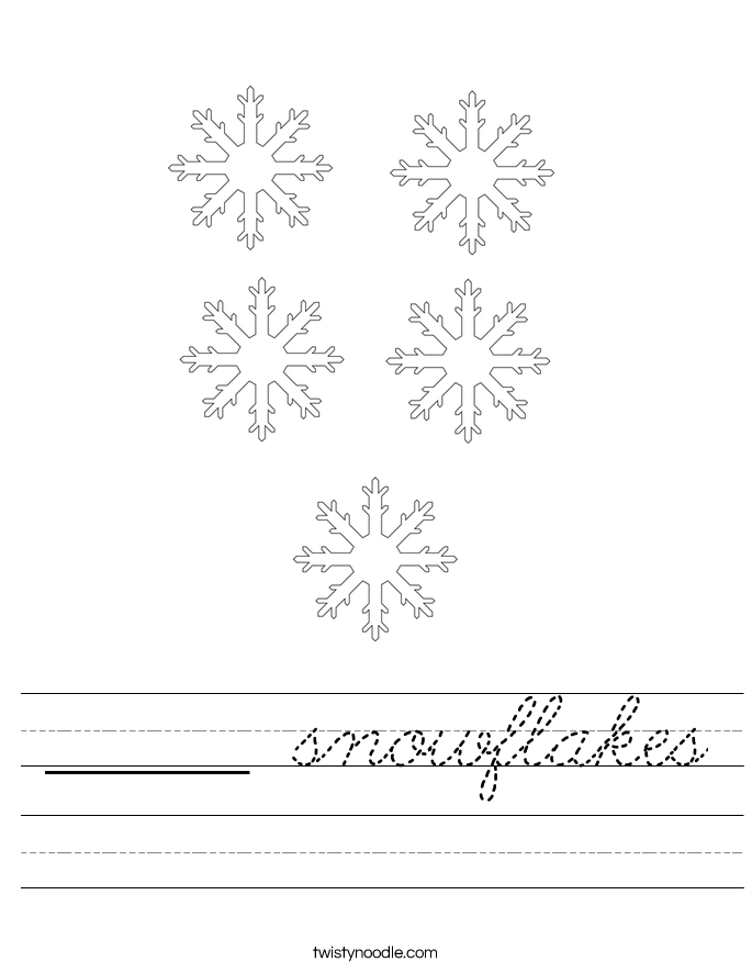 ______ snowflakes Worksheet