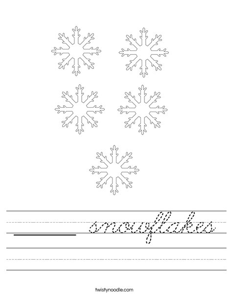 How many snowflakes? Worksheet