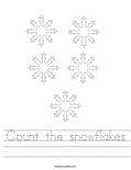 Count the snowflakes Worksheet