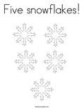 Five snowflakes! Coloring Page
