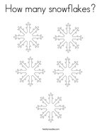 How many snowflakes Coloring Page