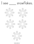 I see ____ snowflakes.Coloring Page