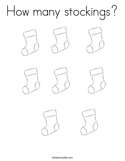 How many stockings Coloring Page