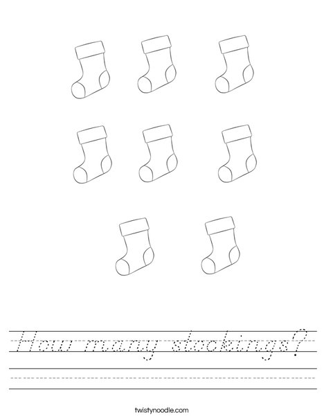 How many stockings? Worksheet
