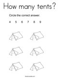 How many tents Coloring Page