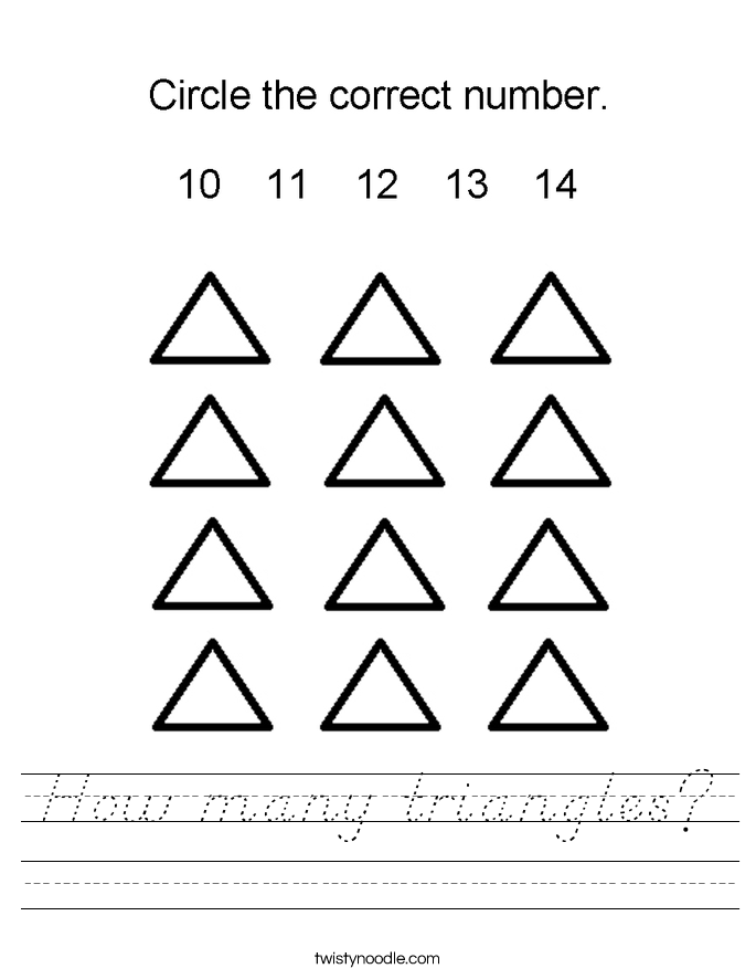 How many triangles? Worksheet