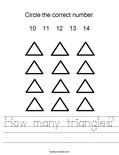 How many triangles? Worksheet