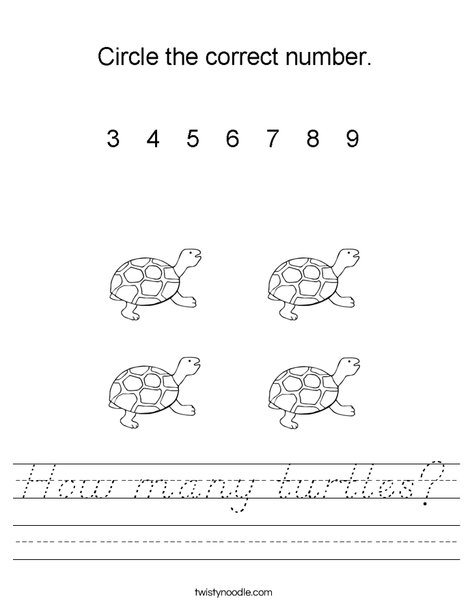 How many turtles? Worksheet