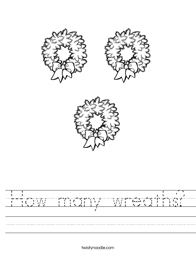 How many wreaths? Worksheet