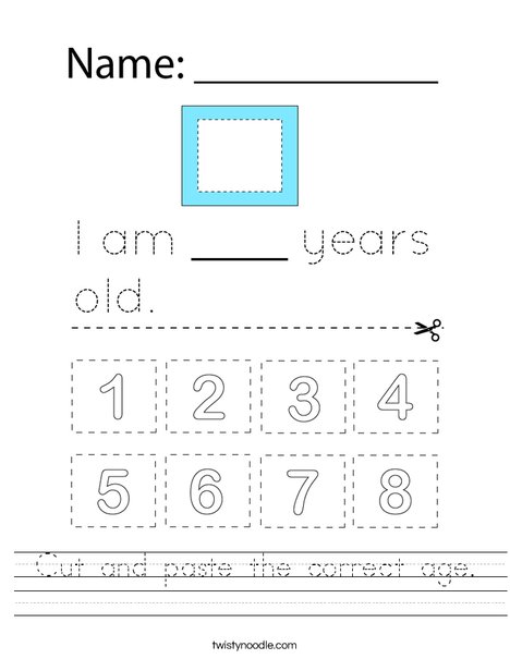 How old are you? Worksheet