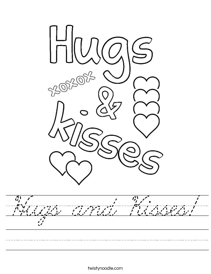 Hugs and Kisses! Worksheet