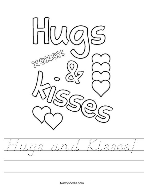 Hugs and Kisses ! Worksheet