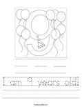 I am 9 years old! Worksheet