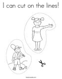 I can cut on the lines Coloring Page