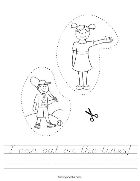 I can cut on the lines! Worksheet