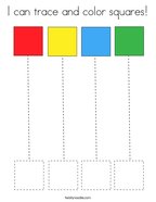 I can trace and color squares Coloring Page