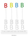 I can trace and color the letter B! Worksheet