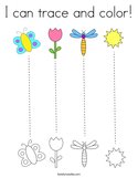 I can trace and color Coloring Page