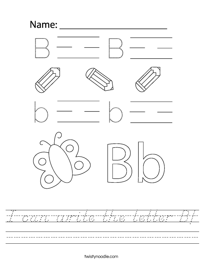 I can write the letter B! Worksheet