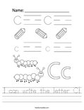 I can write the letter C! Worksheet