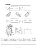 I can write the letter M! Worksheet