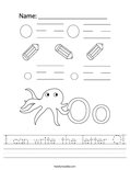 I can write the letter O! Worksheet