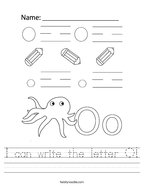 I can write the letter O Handwriting Sheet