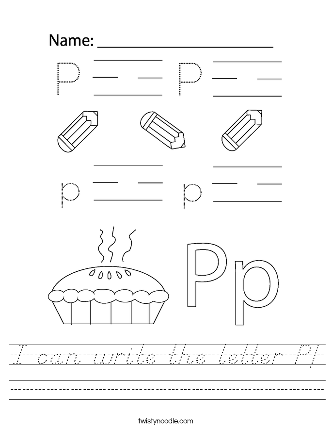 I can write the letter P! Worksheet
