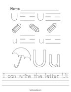 letter u worksheets twisty noodle