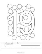 number 19 worksheets twisty noodle