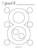 I glued 8 __________ Coloring Page