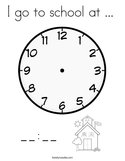 I go to school at   Coloring Page