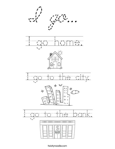 I go...  Coloring Page