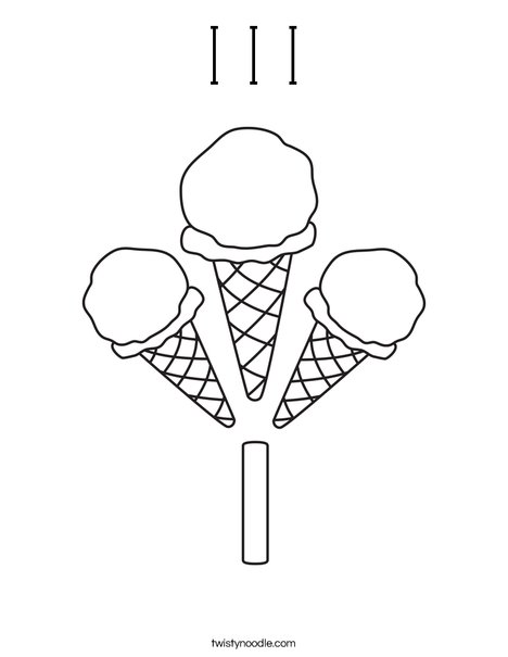 I Ice Cream Coloring Page