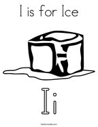 I is for Ice Coloring Page