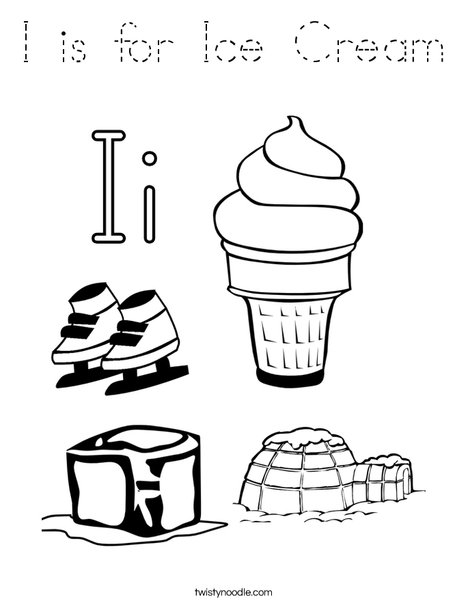 I is for Coloring Page