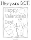 I like you a BOT Coloring Page