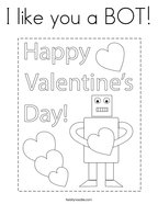 I like you a BOT Coloring Page