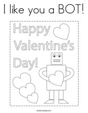 I like you a BOT! Coloring Page