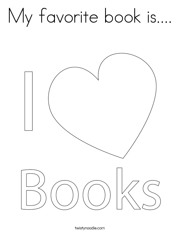 My Favorite Book Is Coloring Page