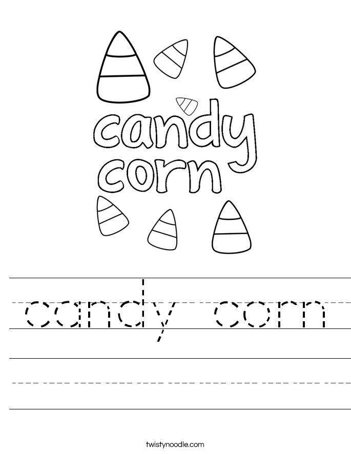 candy corn Worksheet