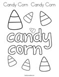 Candy Corn  Candy Corn Coloring Page