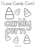 I Love Candy Corn Coloring Page