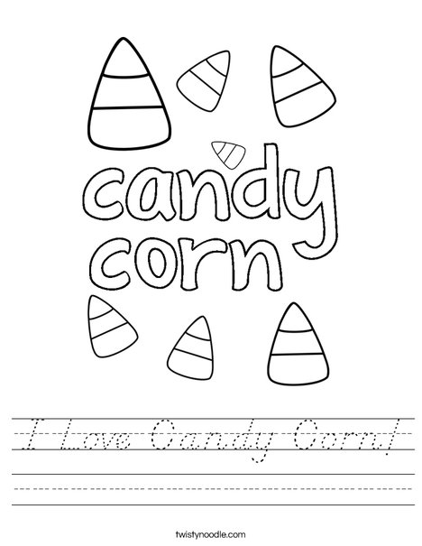 I Love Candy Corn! Worksheet