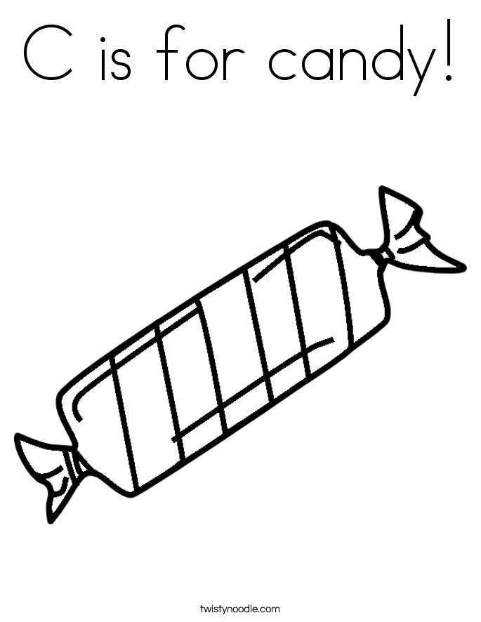 C is for candy! Coloring Page