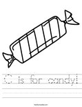 C is for candy! Worksheet