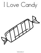 I Love Candy Coloring Page